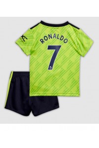 Fotbalové Dres Manchester United Cristiano Ronaldo #7 Dětské Třetí Oblečení 2022-23 Krátký Rukáv (+ trenýrky)